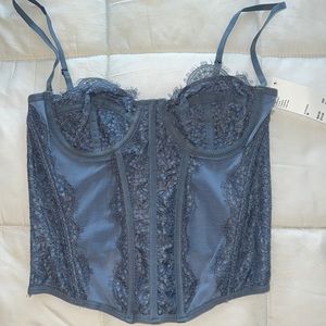 Urban Outfitters Gray Lace Corset